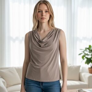 Roz & Ali Taupe Tank Top